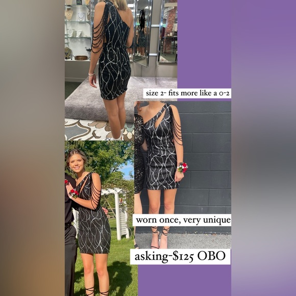 Unique Hoco Dress Size 2-fits 0-2 - Picture 1 of 1